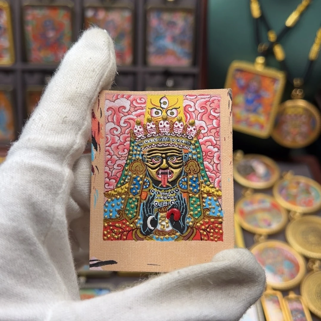 吊坠扎基题材唐卡作品