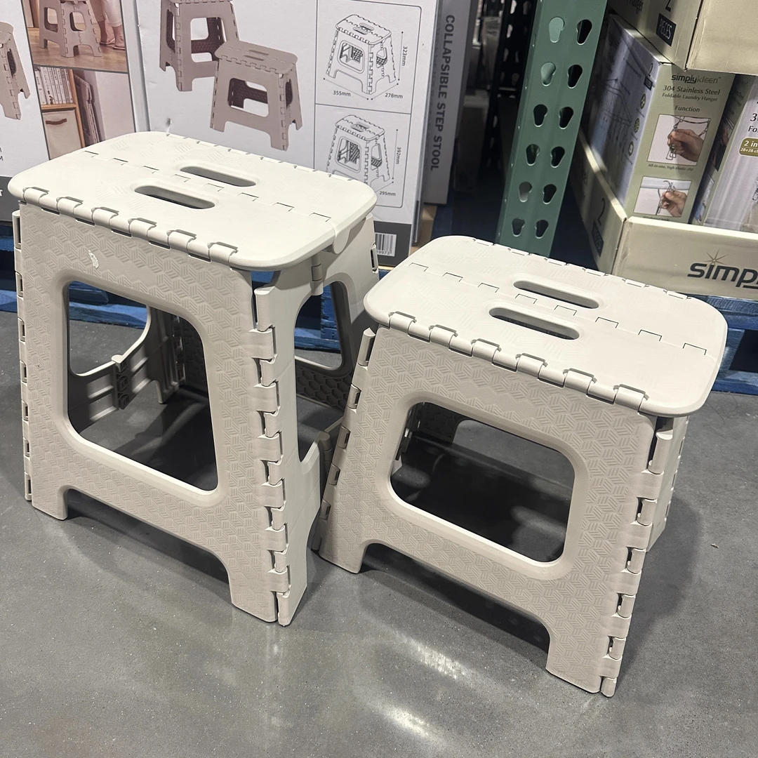 Costco代购Evertough 家用轻便折叠凳多功能便携牢固一大一小两只
