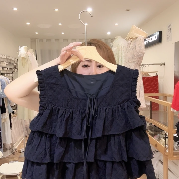 泡菜无袖上衣蕾丝