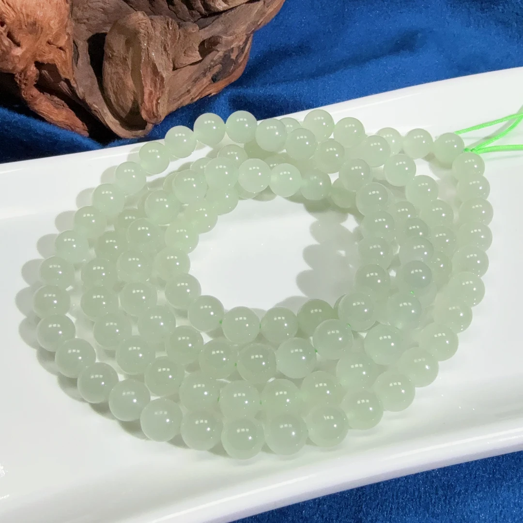 【伟伟鉴定】和田玉 晴水圆珠长串 8 时尚百搭饰品