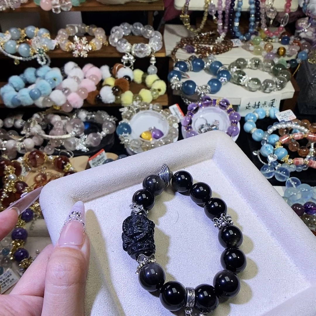 水晶手链未镶嵌14m银