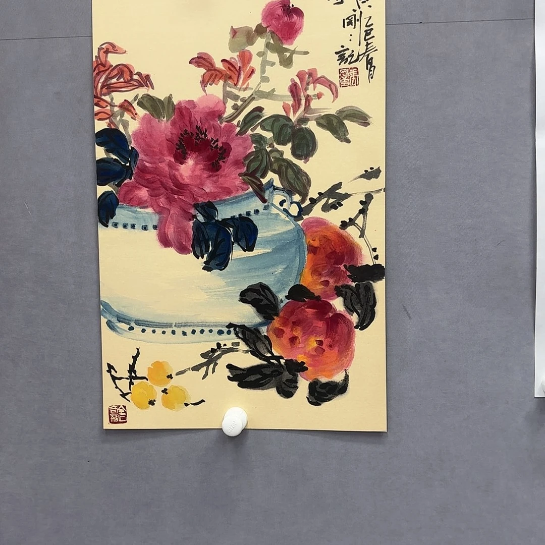 国画艺术家真人手绘