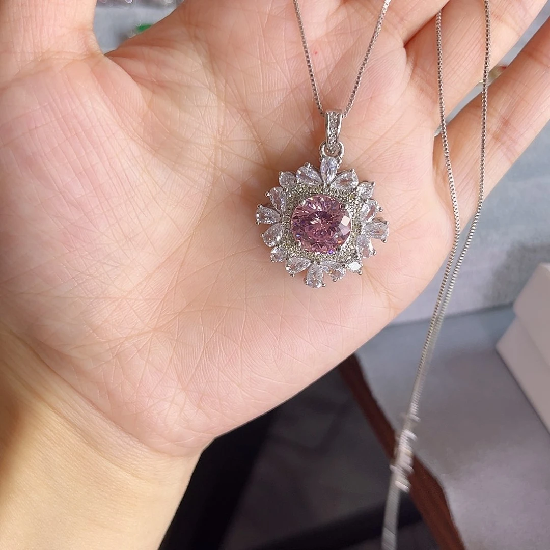 颈饰蓝宝石银S925镶嵌