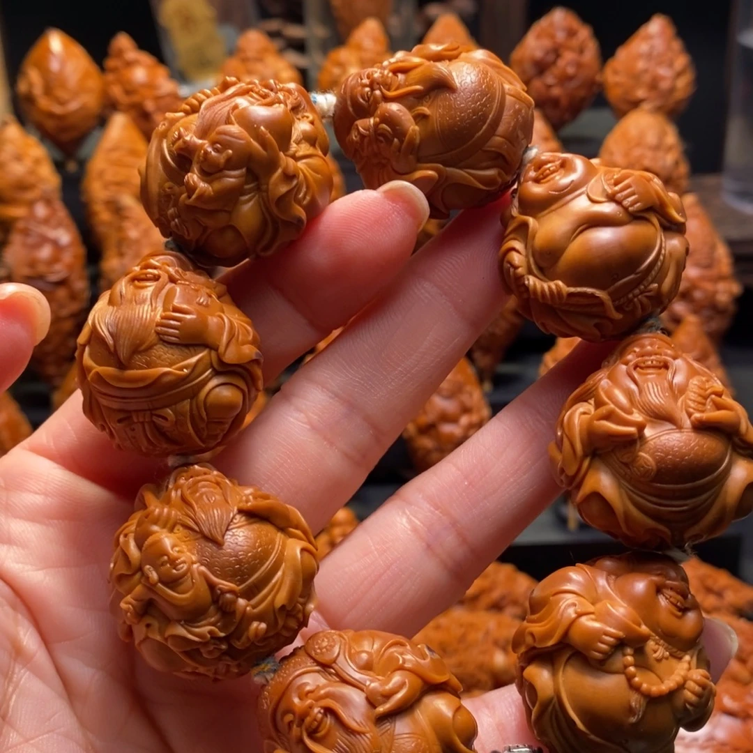 真***哥橄榄核手串/手链童子群仙会