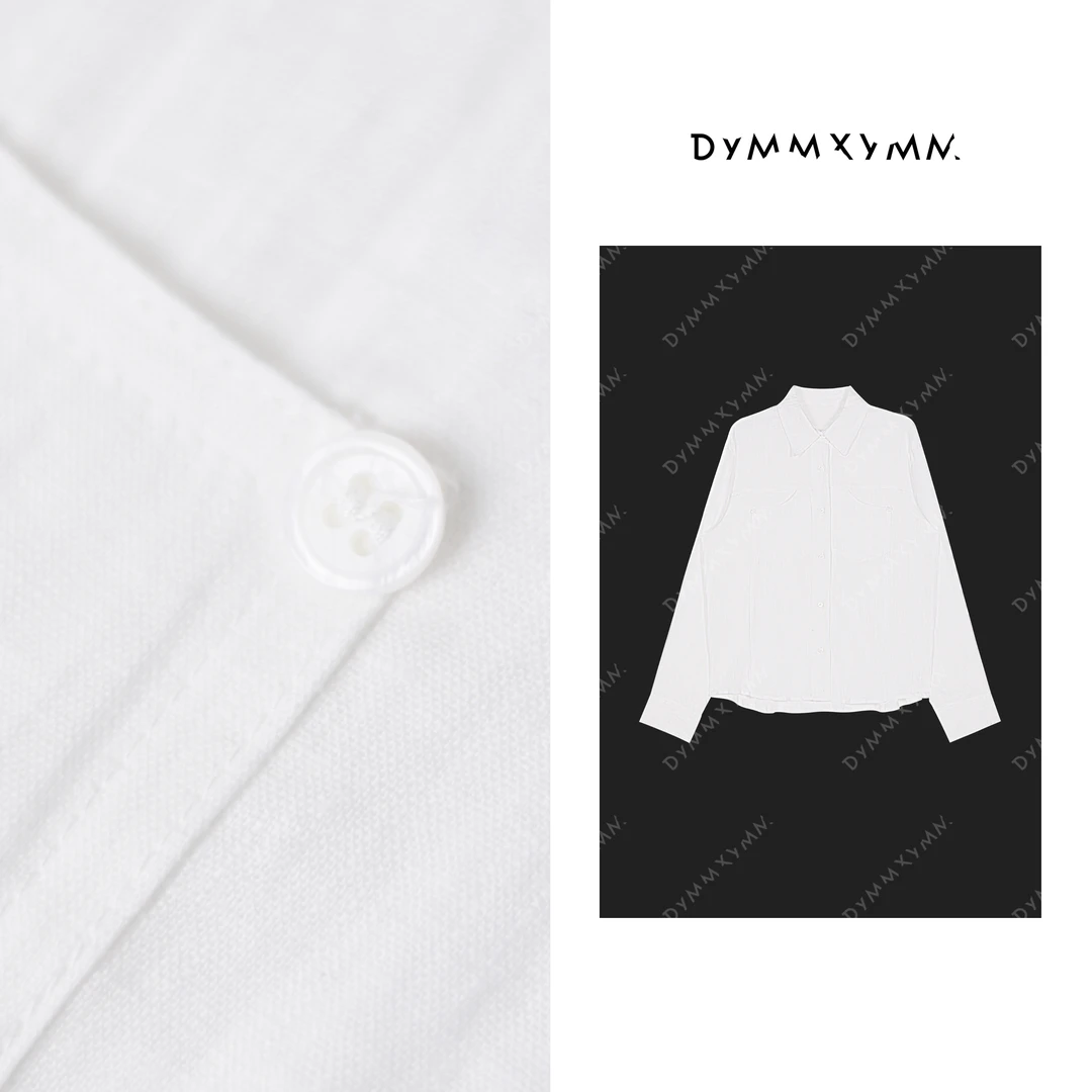 【DYMMXYMM】-春夏极简风休闲百搭大版微皱衬衫-5SSK9518