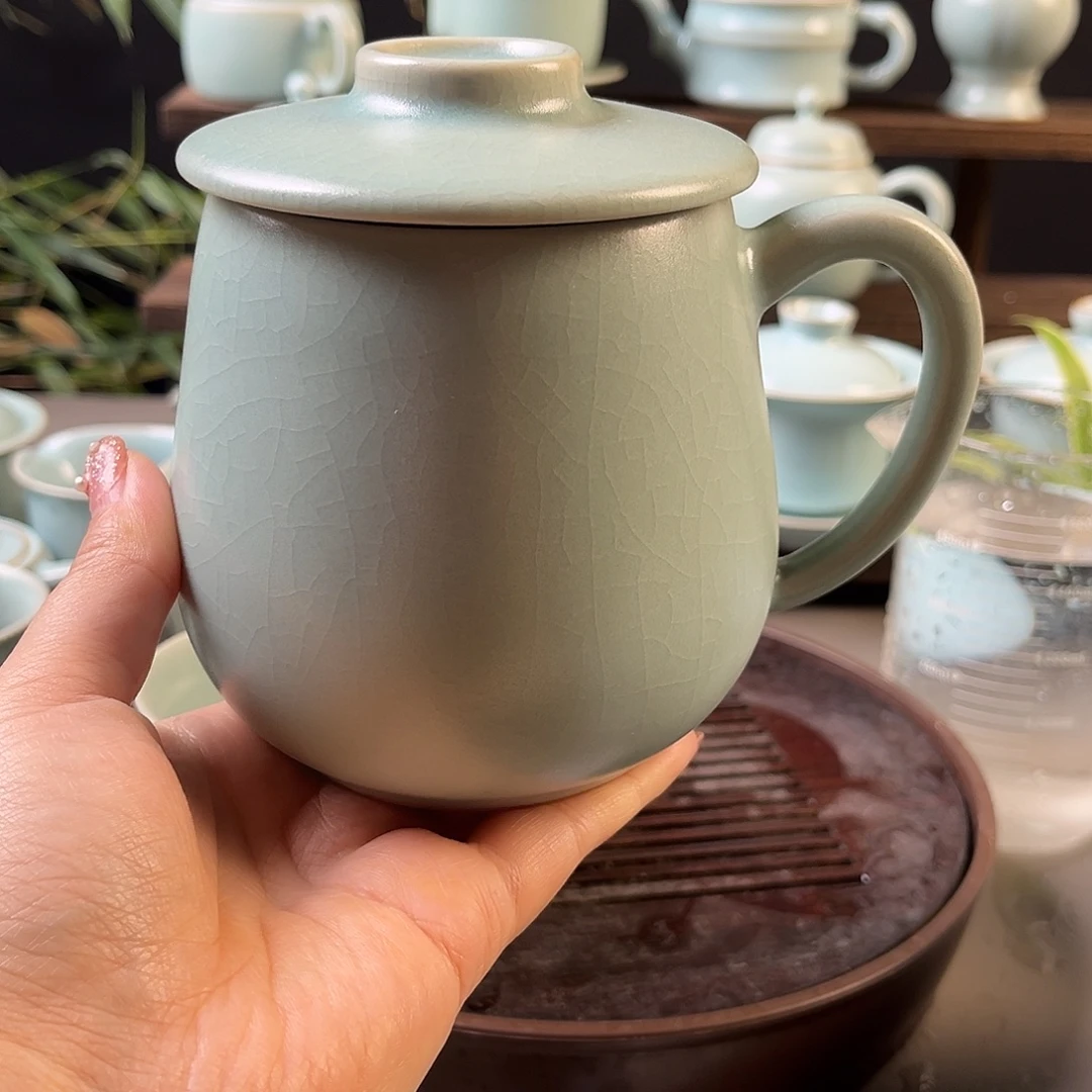 原矿仿古釉将军办公杯一级