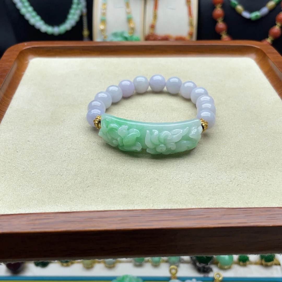 翡翠未镶嵌手链翡翠手牌