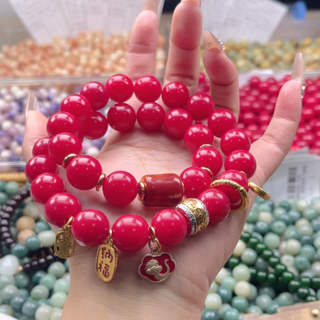 白玉菩提吊坠z14.5mm110颗。中国红 福利不售后