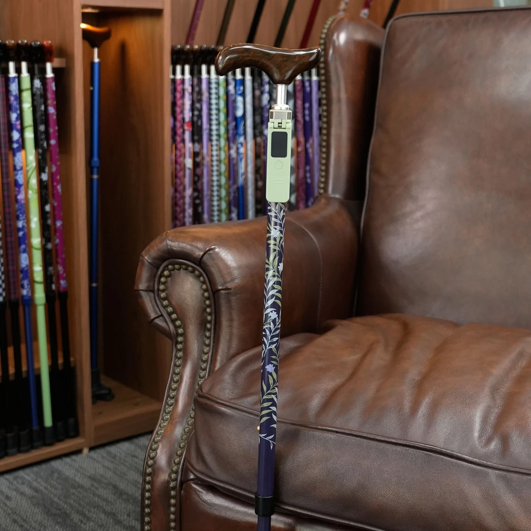 power senior【幽蘅】金丝楠木碳纤维伸缩式手杖轻便小巧送家人C8