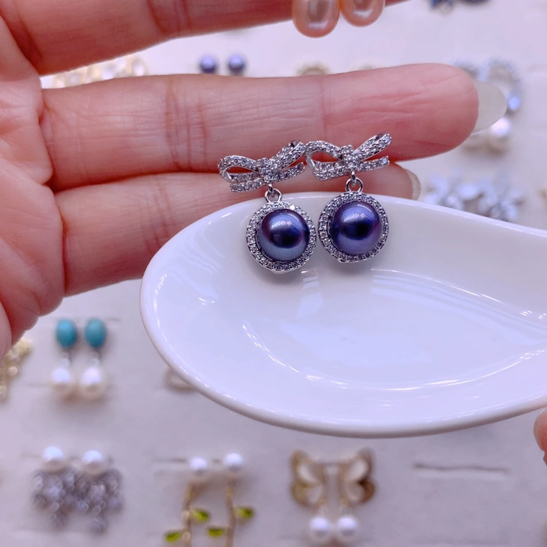 合金耳饰淡水珍珠