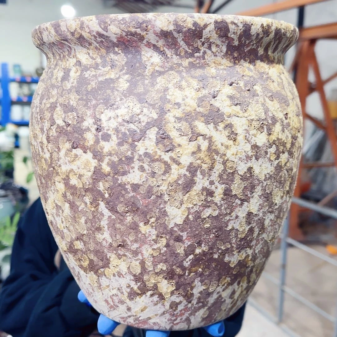 紫砂花盆高24口22