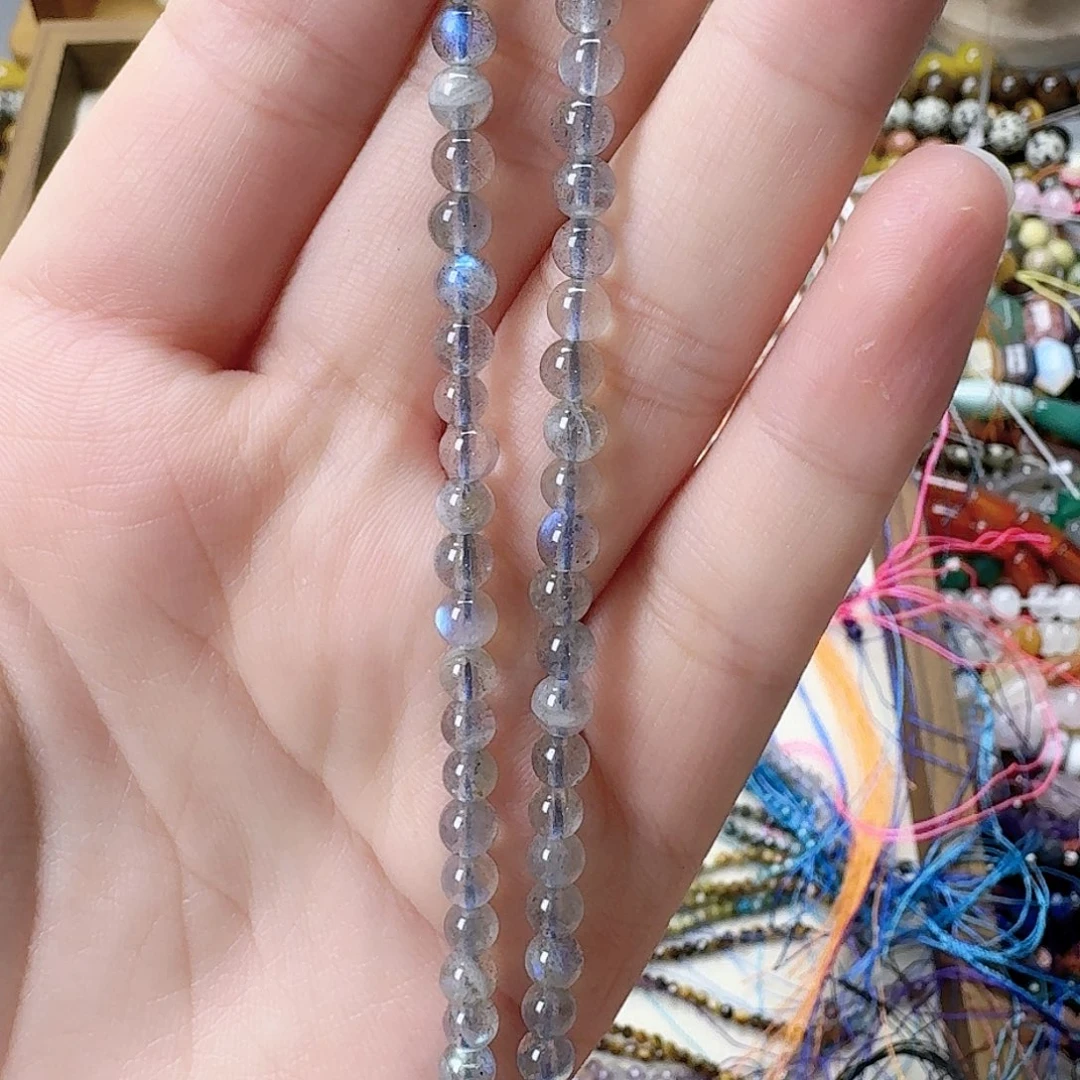 未镶嵌玛瑙/玉髓珠宝半成品卡4灰月光一条
