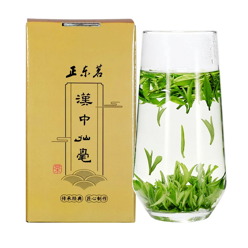 陕西绿茶茶叶2024新茶汉中仙毫毛尖茶叶一芽一叶明前一级108g盒装