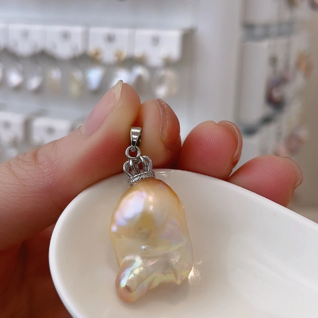 淡水珍珠颈饰银S925镶嵌