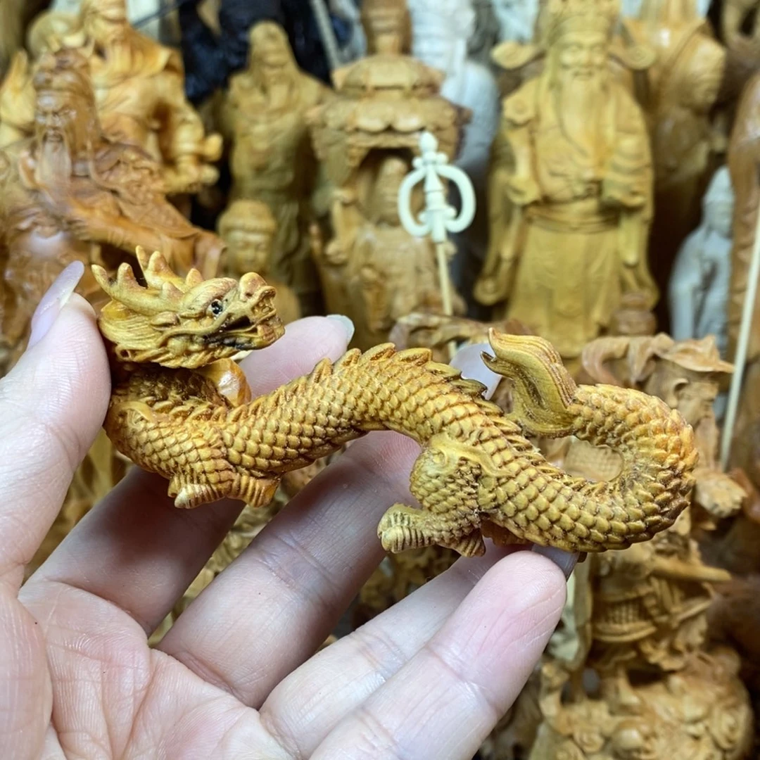 木崖柏10盘龙手把件