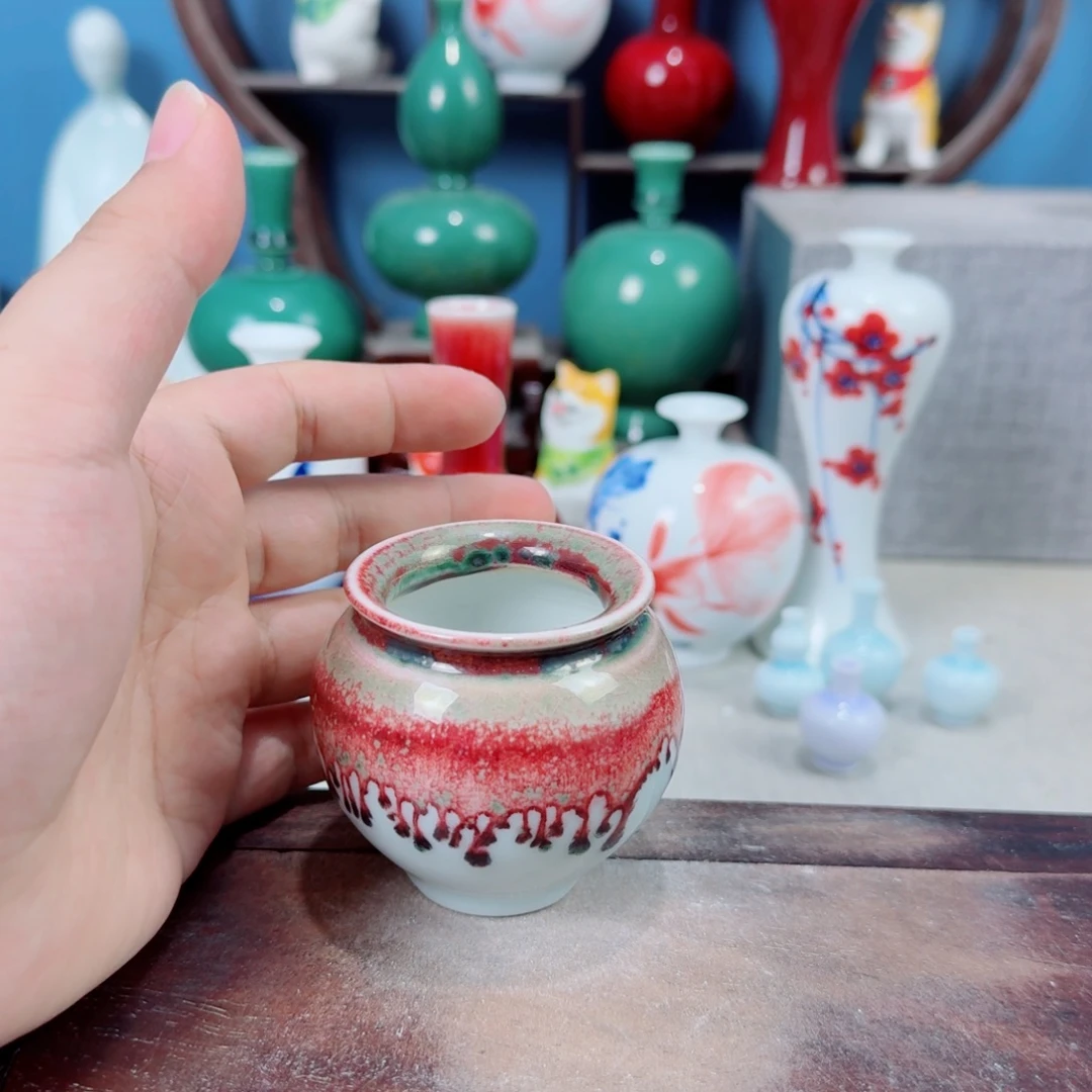 陶瓷手工小花器摆件