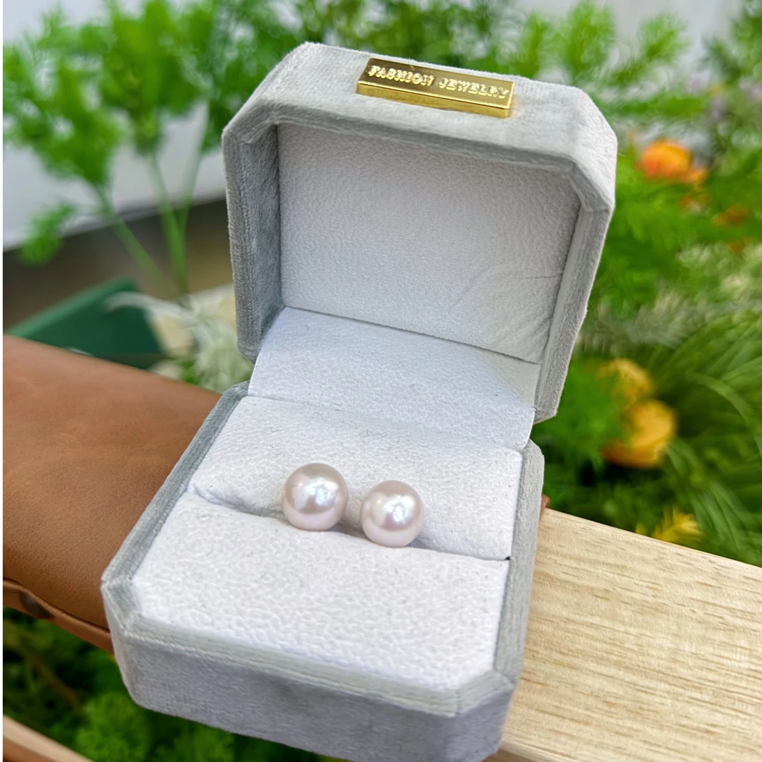 【晓艾珍珠】【粉泡泡】淡水耳钉 12-13mm S925银  X983