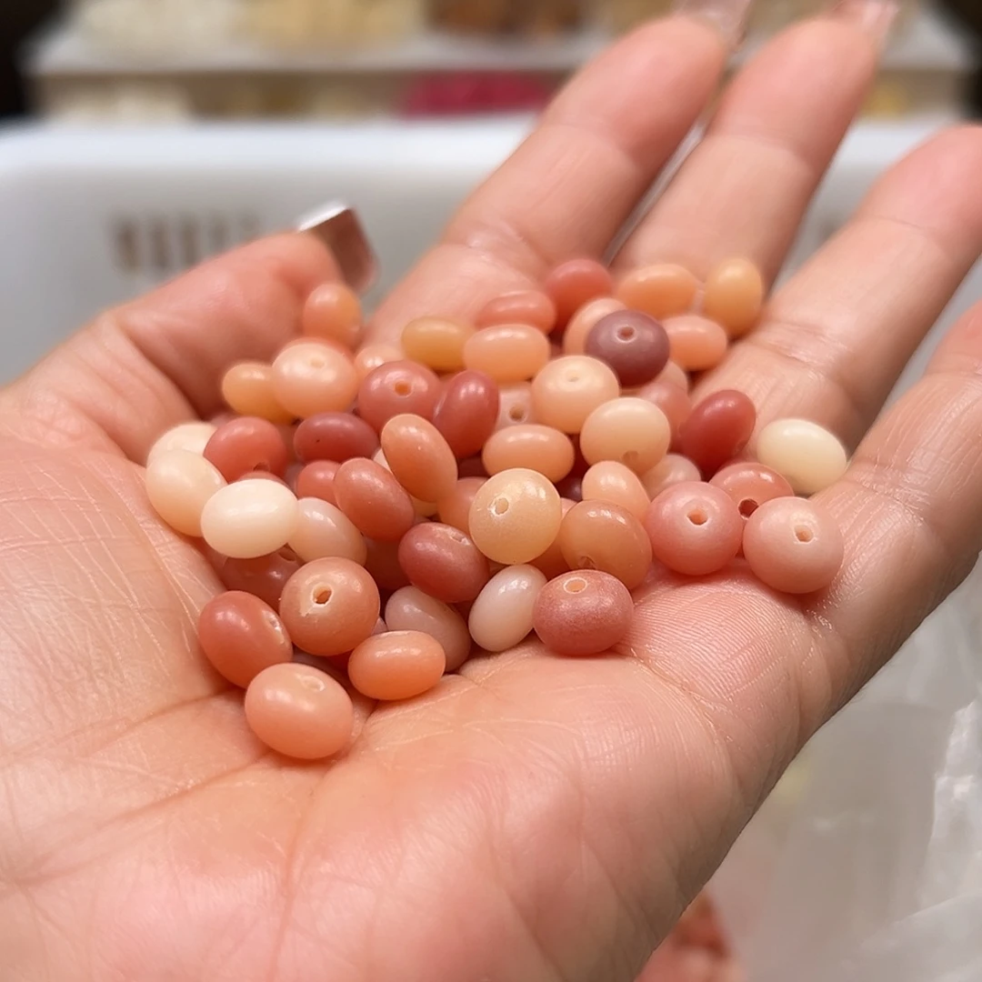 手串菩提根/象牙果微瑕卡9玫瑰粉算盘150颗