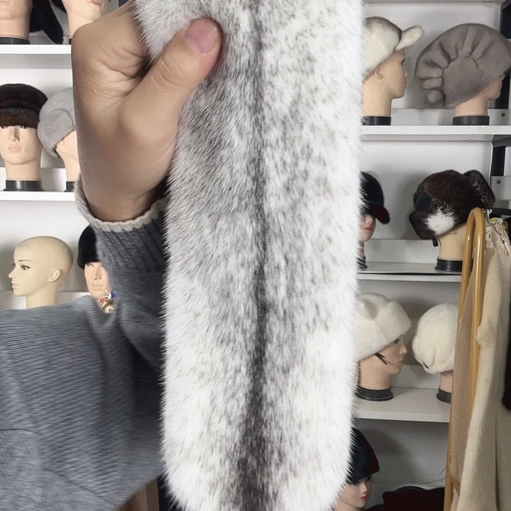 水貂皮进口十字貂围巾550