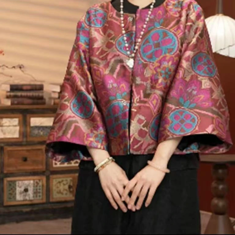 【香云阁】初秋新款女士时尚外套气质休闲提花外套