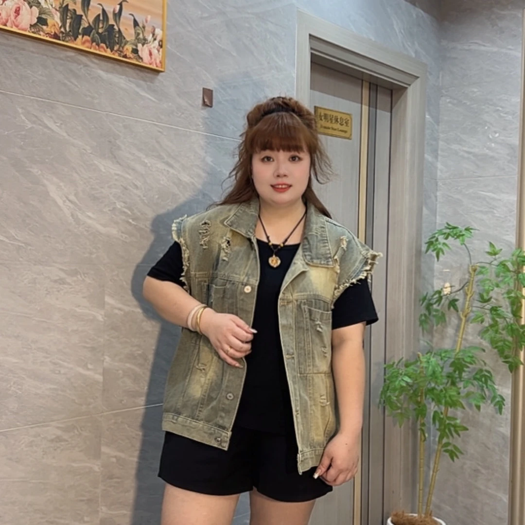 605薄款百搭减龄水洗通勤风牛仔马甲