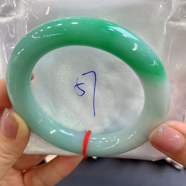 未镶嵌手镯翡翠57圆条