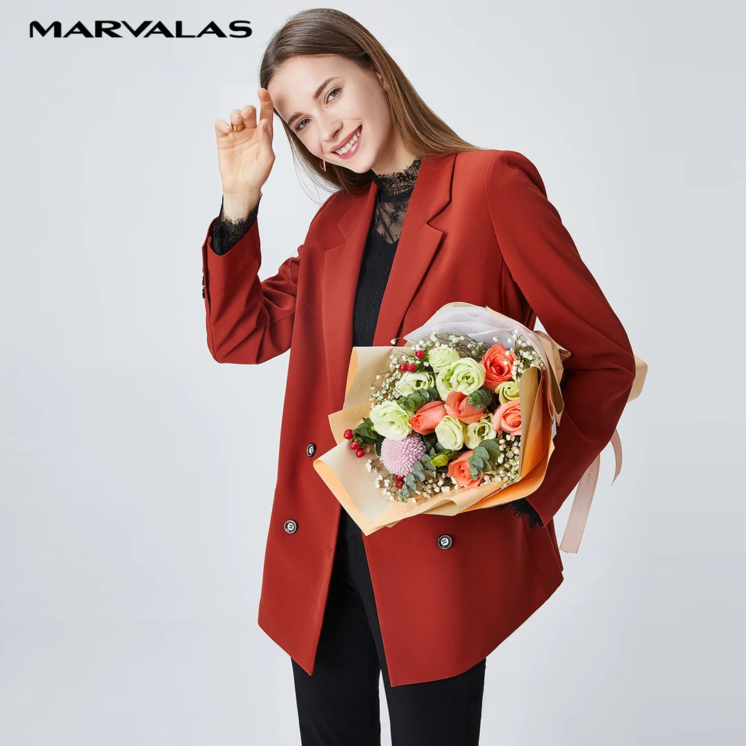 【小余专属】曼德诗西装外套秋季宽松时尚高级感职业气质西服上衣