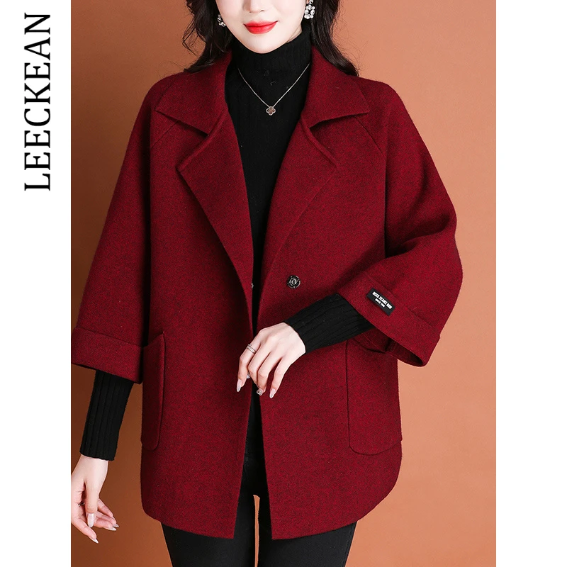 【尖货甄选】高端时尚毛呢外套女2025秋冬新款大码显瘦气质宽松大衣