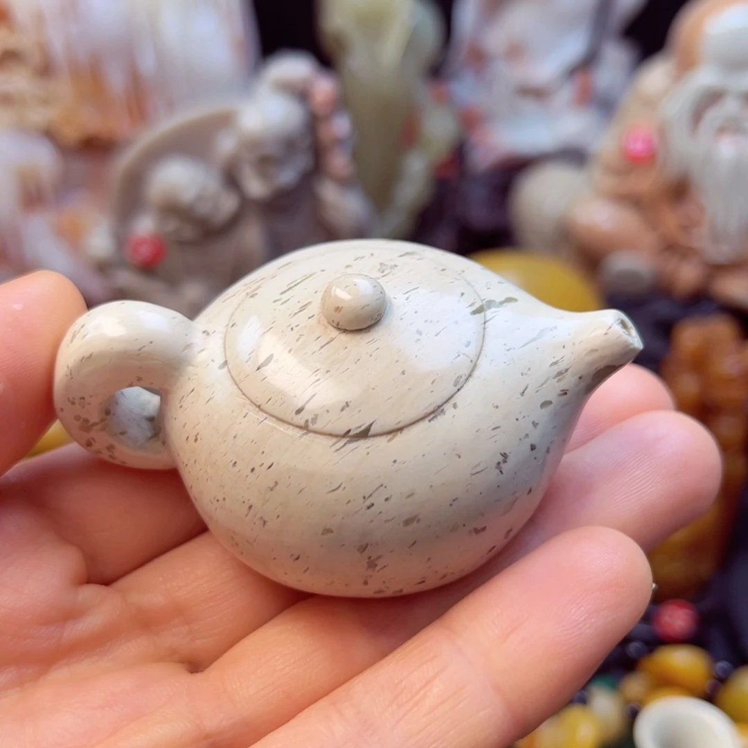 寿山石把把壶手玩件