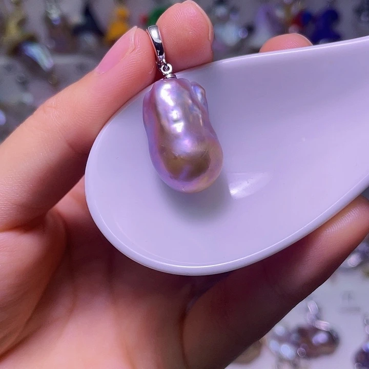 吊坠(不含链)淡水珍珠合金16