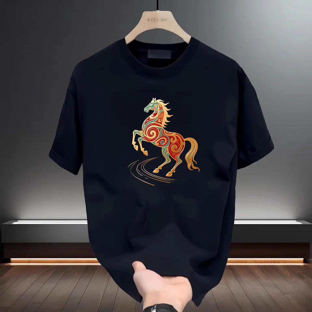 TUCANO/啄木鳥常规款圆领人物青年夏季短袖T恤男士印花上衣轻奢