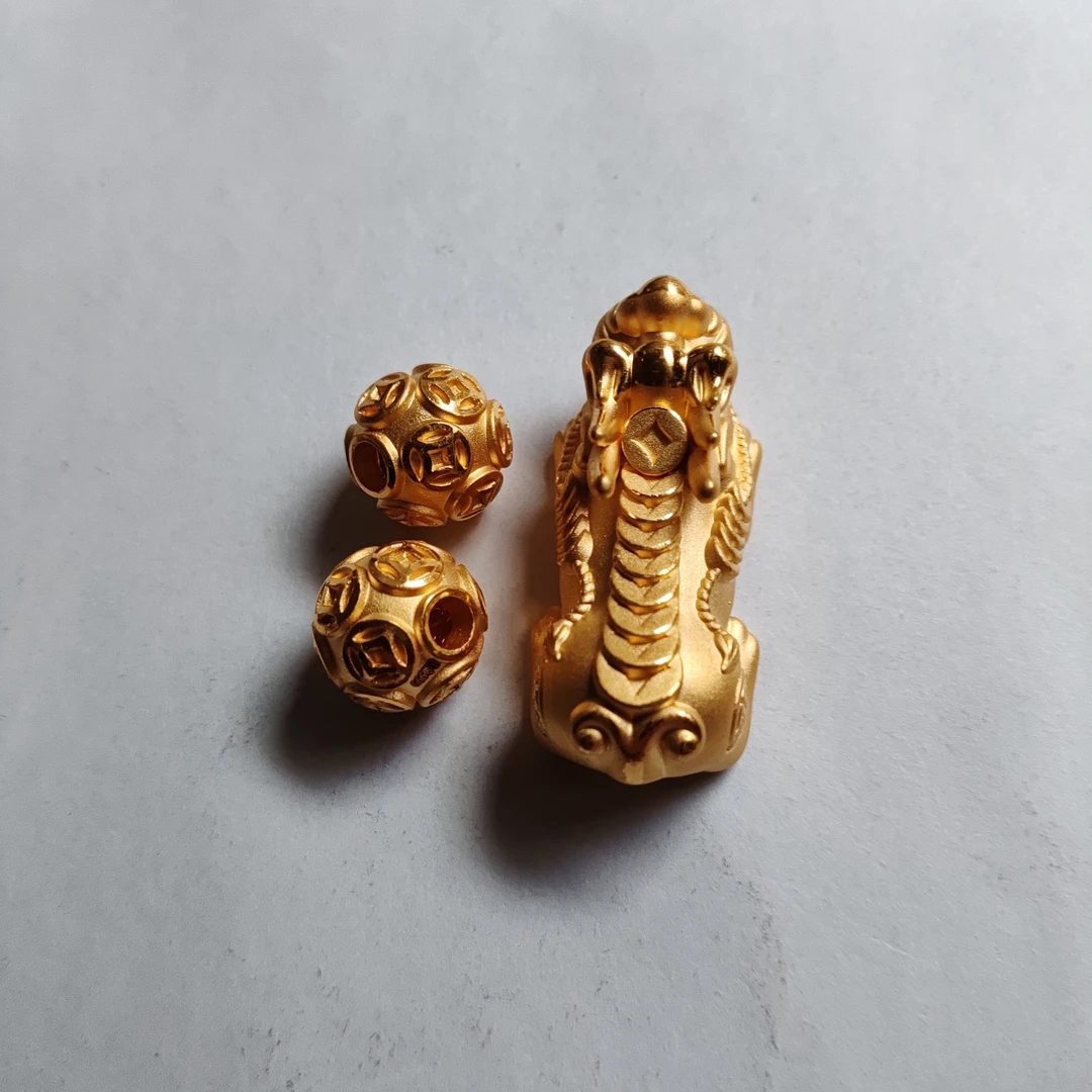 金元宝足金999貔貅珠子首饰