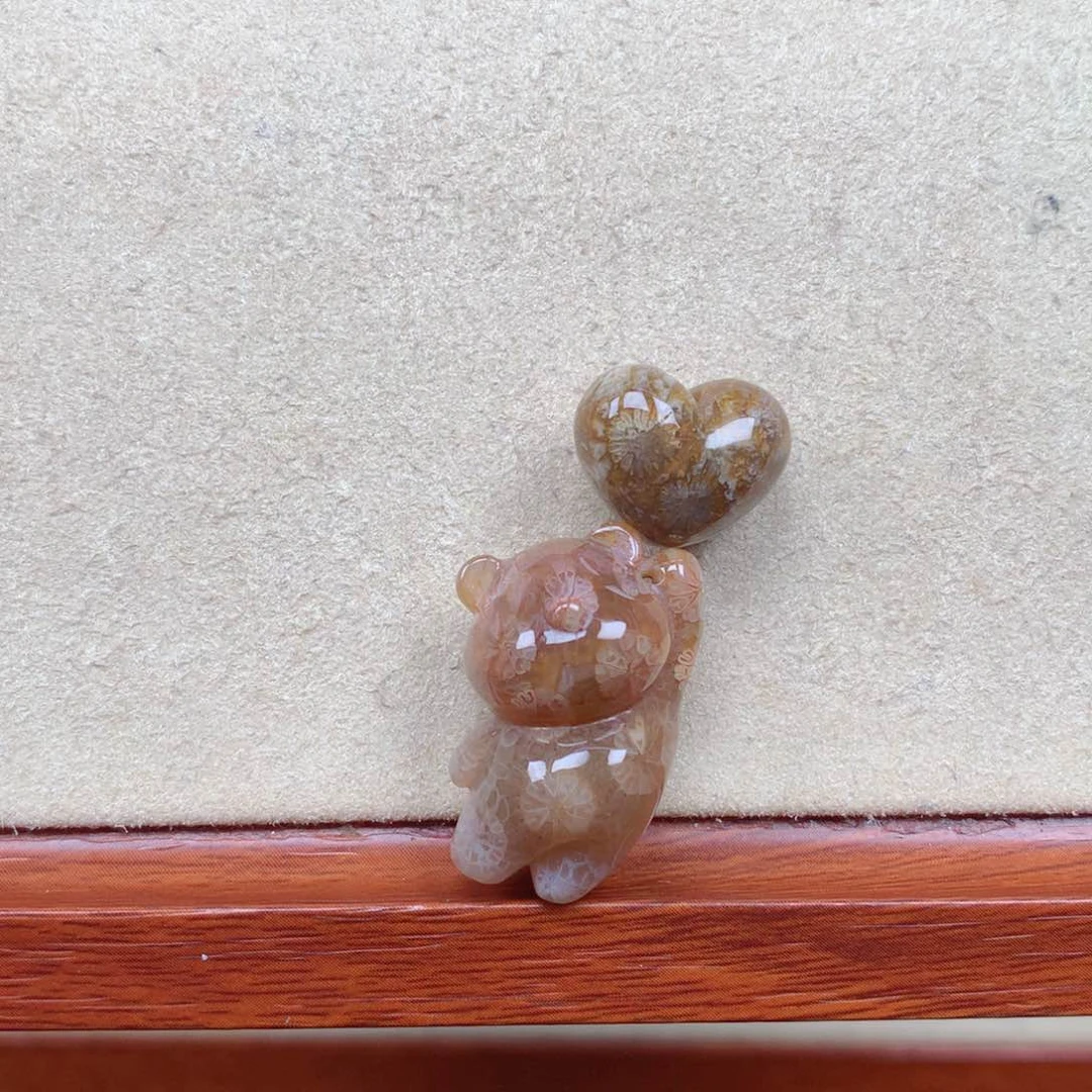 硅化玉珊瑚玉未镶嵌