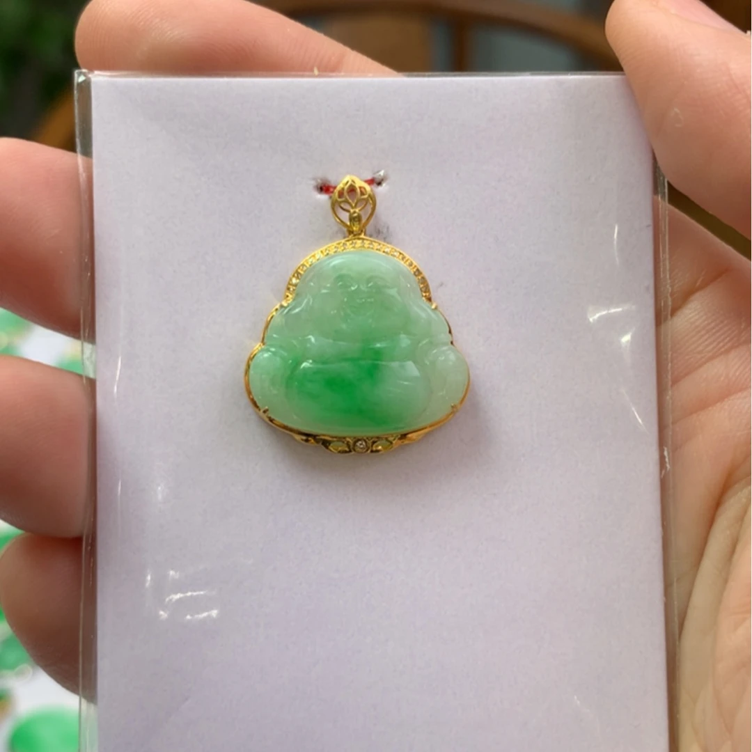 【闪购商品】翡翠颈饰18K金镶嵌翡翠首饰