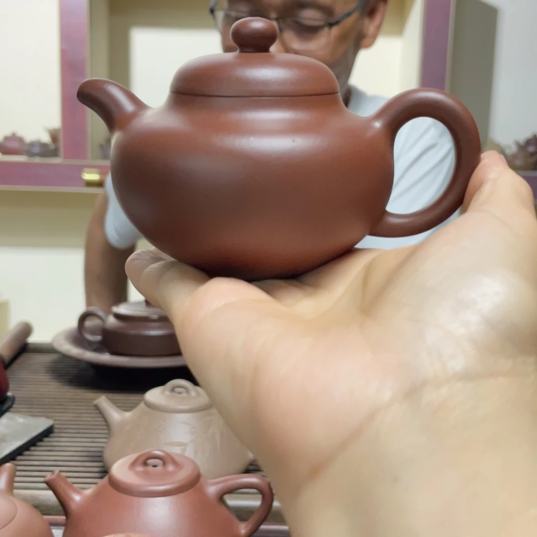 茶壶紫砂底槽青柿圆150CC