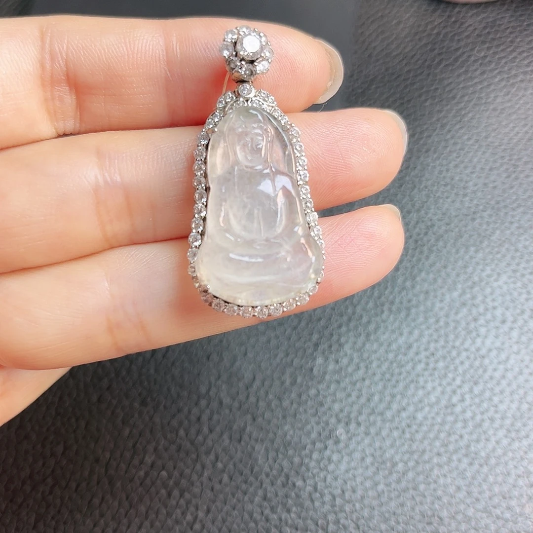 翡翠银S925镶嵌颈饰