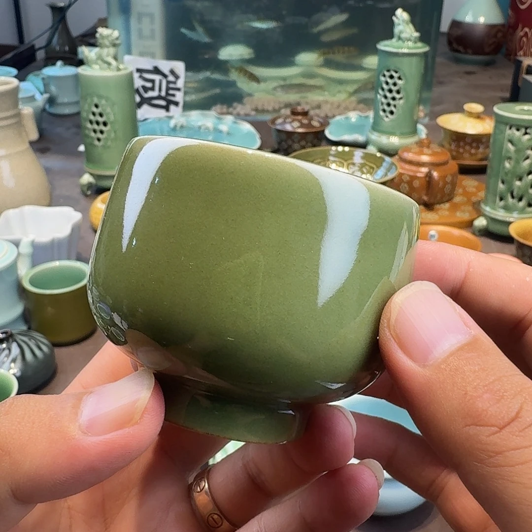 龙泉青瓷茶具微瑕