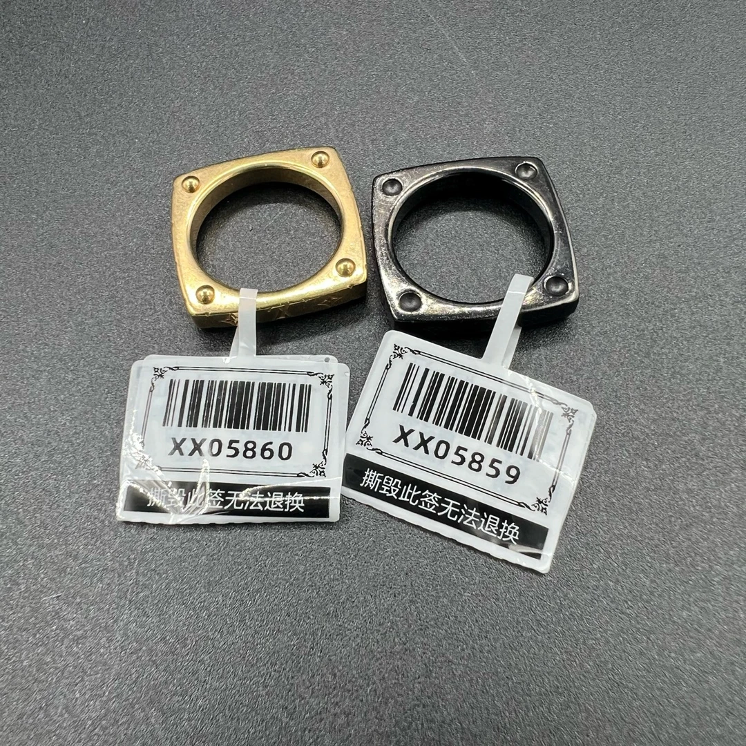 95新 LouisVuitton/路易威登 jp 黑金老花戒指 M码 05859