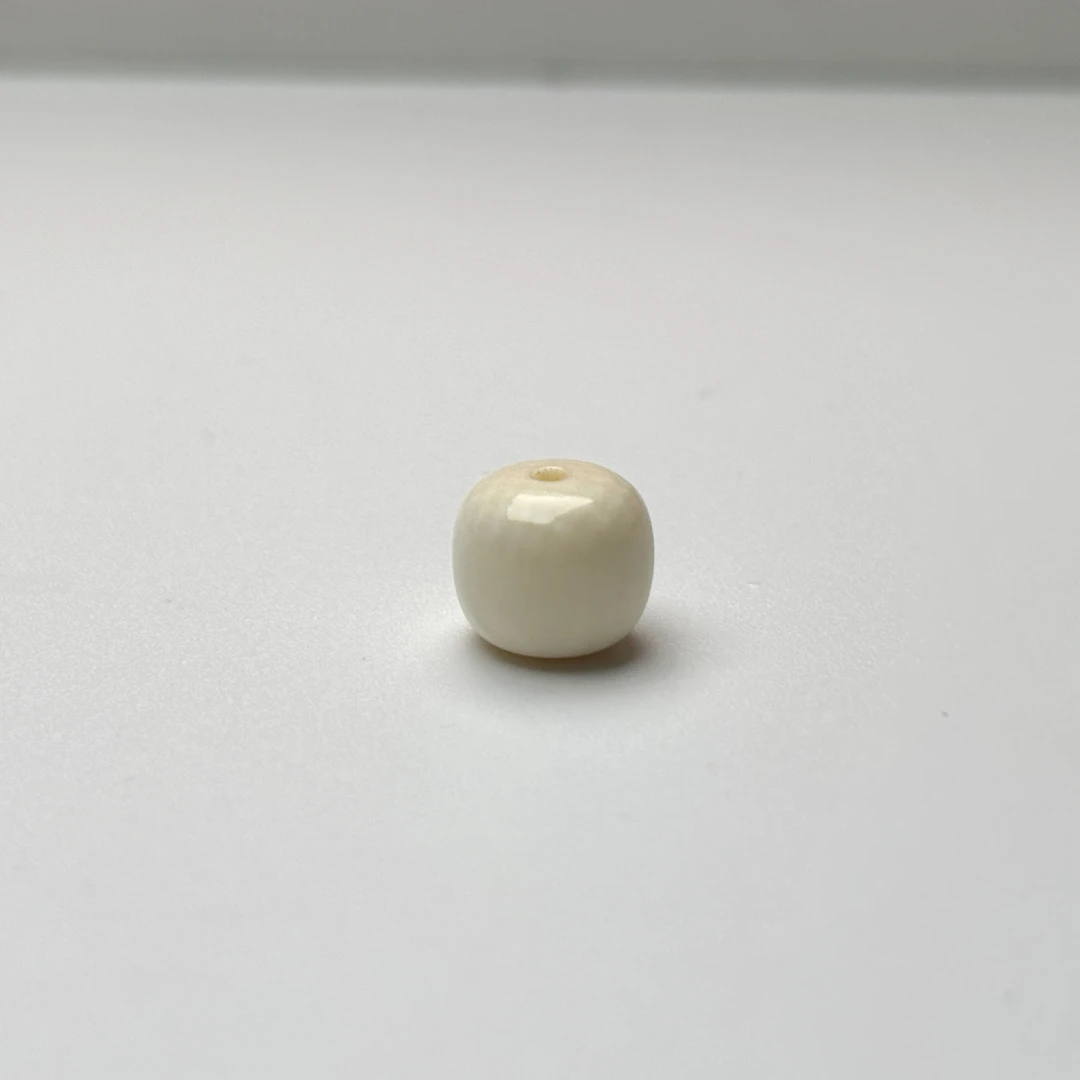 天然猛犸牙原色5A冰料8mm老型单珠百搭款文玩配饰