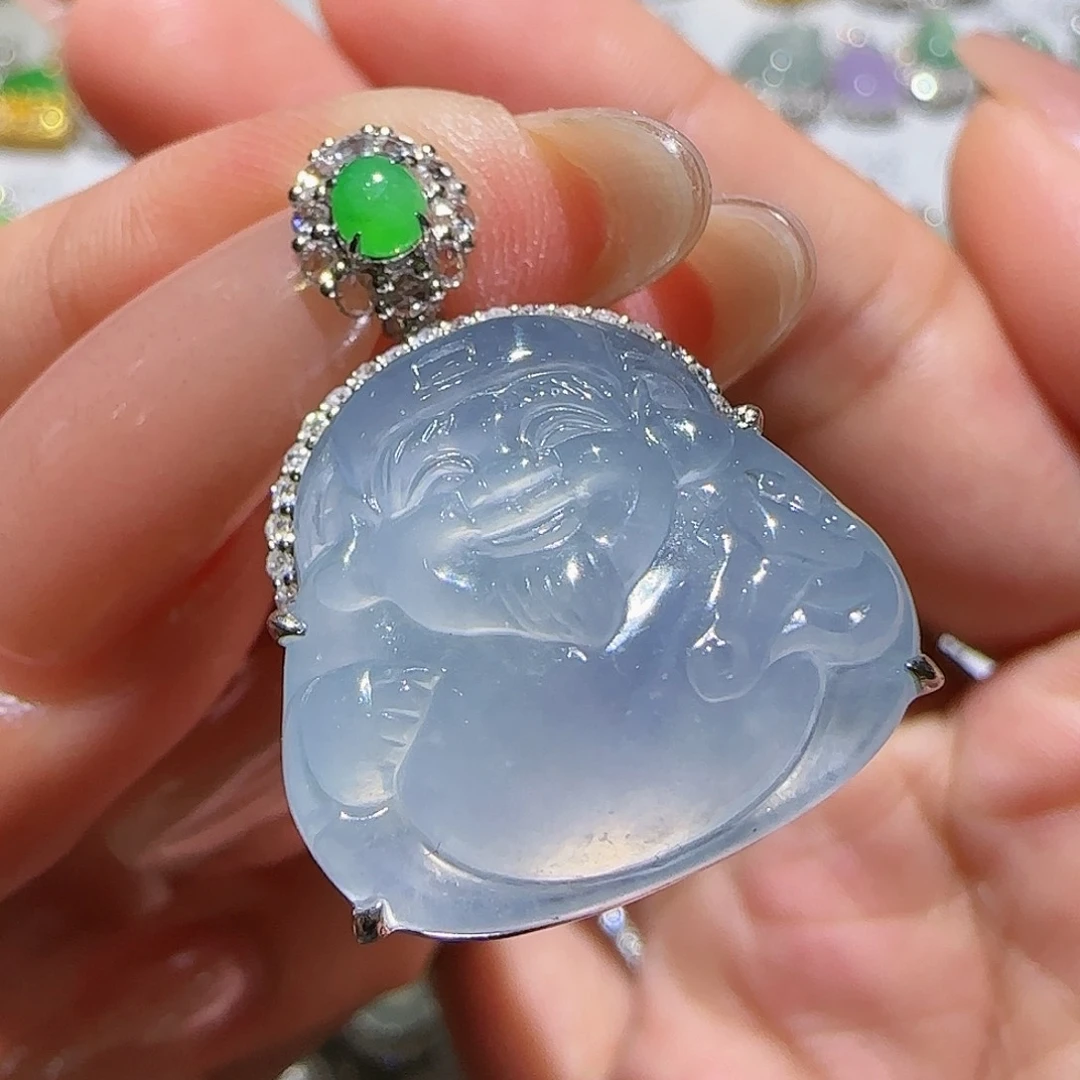 【闪购商品】颈饰18K金镶嵌翡翠天然