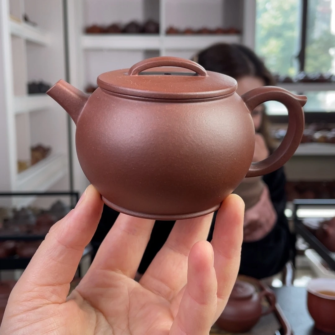 紫砂茶壶底槽清四方圆瓦160cc