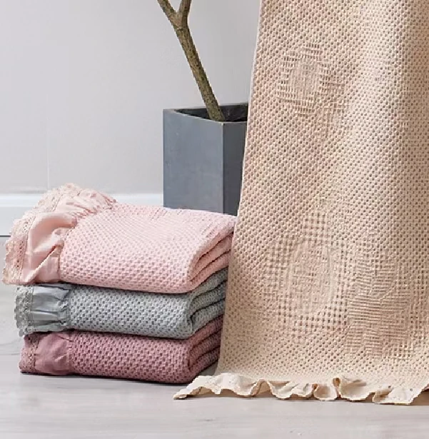 【高尚】华夫格纯棉多层枝花毛巾34*74cm