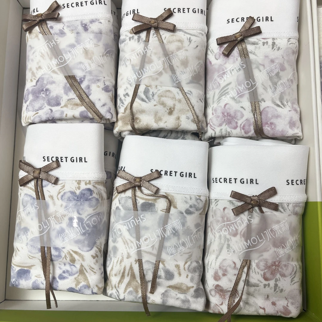 【茉莉集合链接】2025春夏新款女士莫代尔内裤时尚透气印花