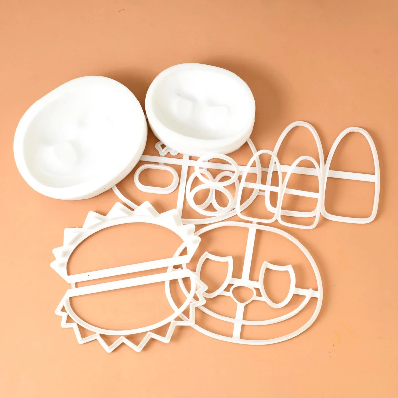 【佳妍】脸卡通人物表情立体蛋糕硅胶切模翻糖巧克力烘焙模具工具