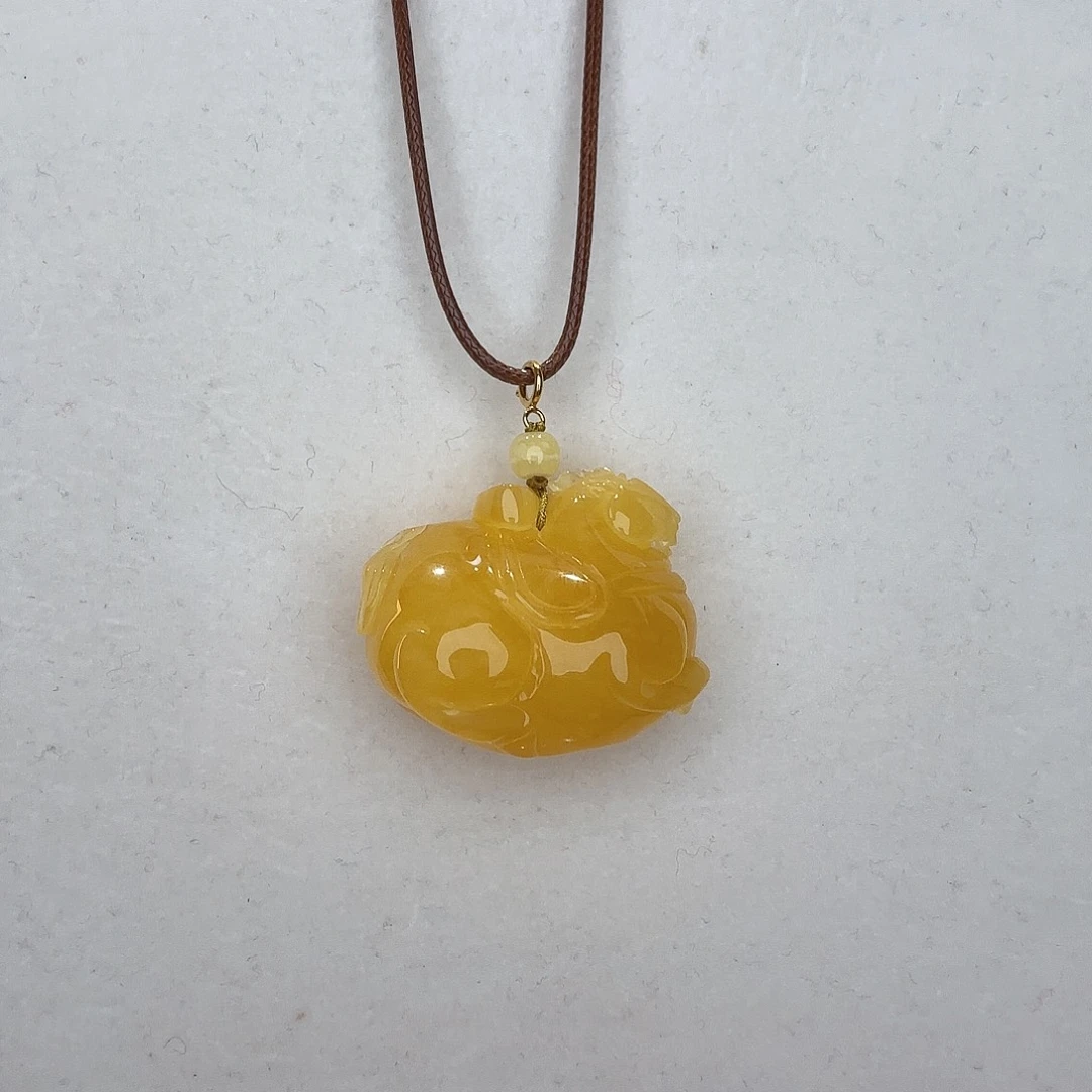 蜜蜡未镶嵌颈饰马上有钱