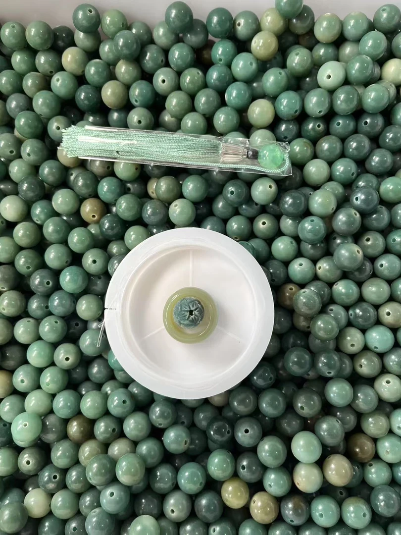 绿色天然菩提根高品质珠