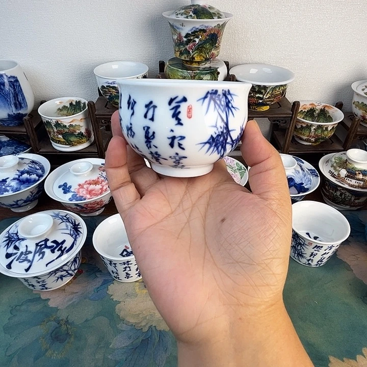 忠意堂釉下彩定风波微瑕不退