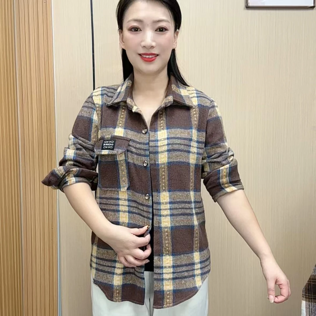 2025秋季新款时尚洋气，减龄显瘦衬衫领(毛呢)