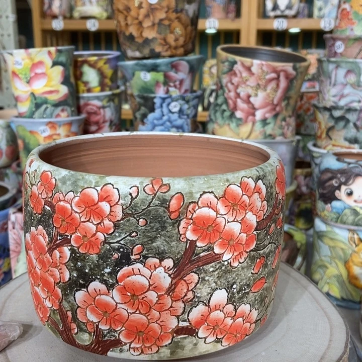 红陶景德镇艺术手绘作品