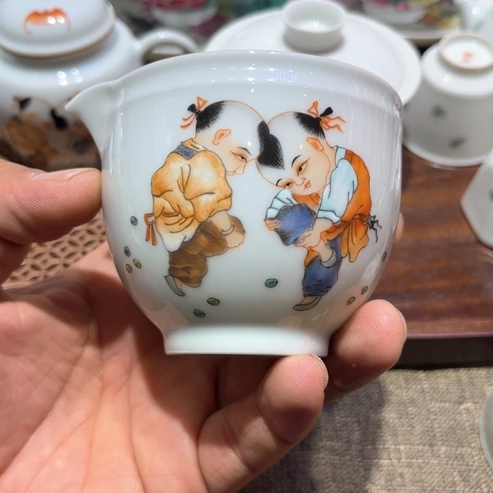 纯手绘精品盖碗杯